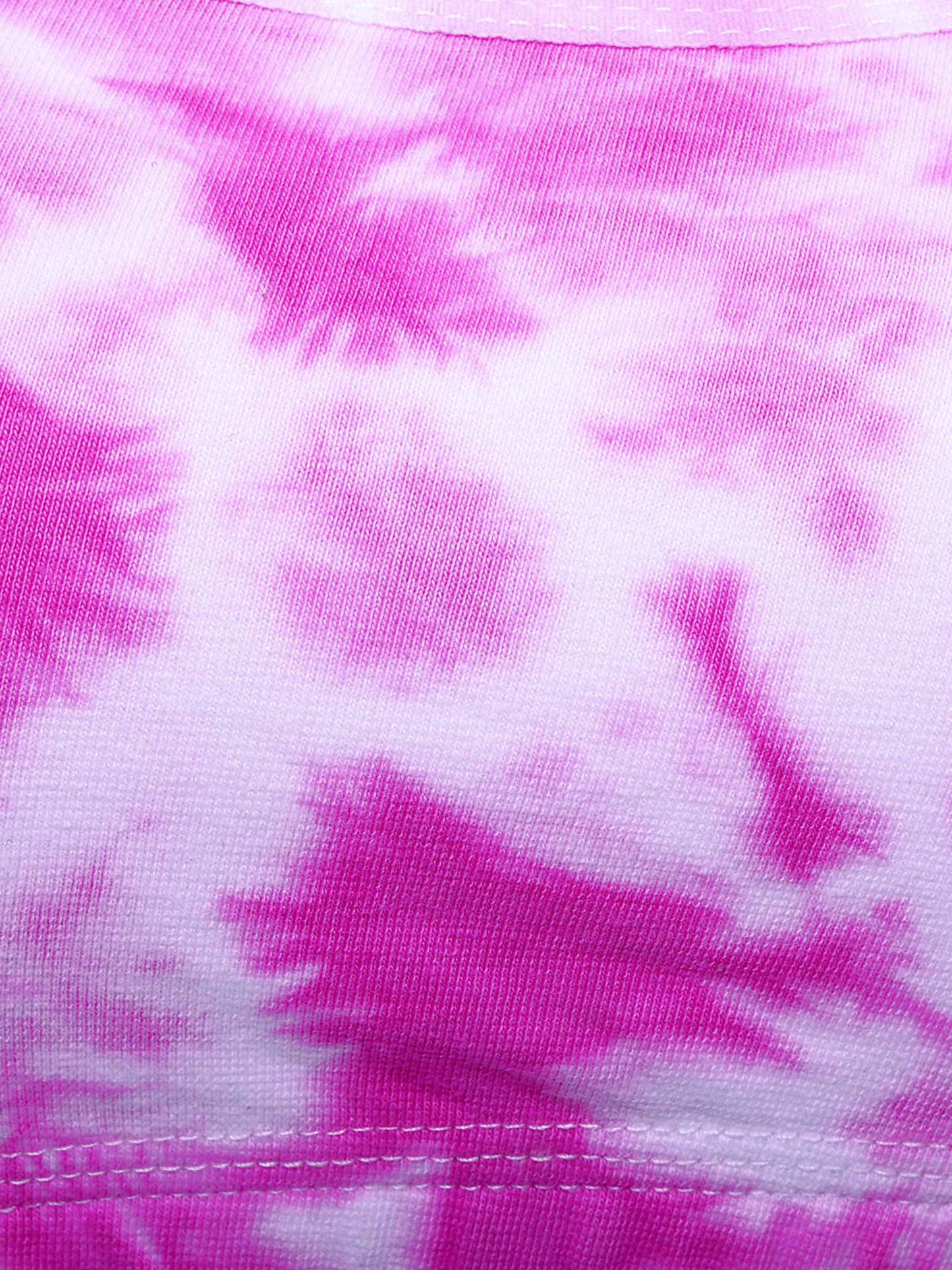 D'chica Essentials Assorted Double-Layer Broad Strap Cotton Yoga Bra | Non-Padded Beginner Bra | Tie-Dye Print Design|color pink| Dchica Fashion Lifestyle