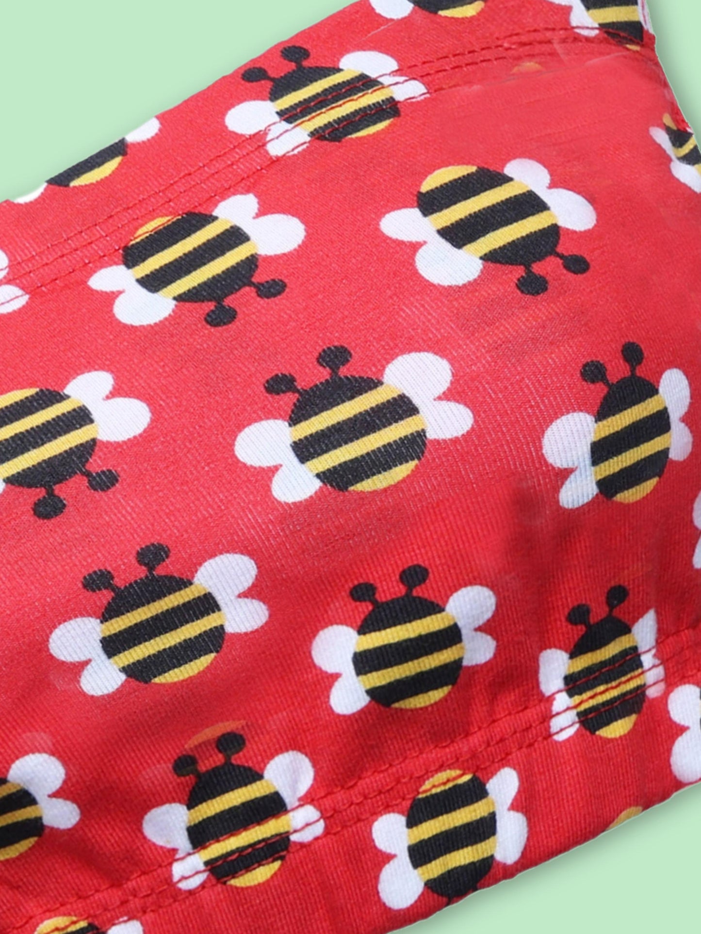 D'chica Essentials Assorted Double-layer Cotton Tube Bra | Non Padded Tube Top | Red Bee Print (Colour-Red) Dchica Fashion Lifestyle