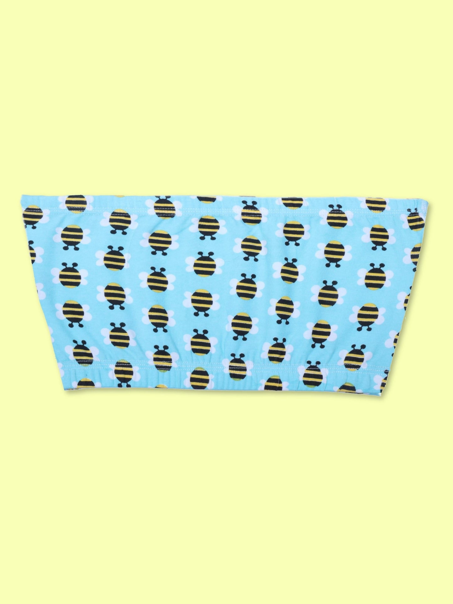 D'chica Essentials Assorted Double-Layer Cotton colour(Blue) Tube Bra | Non-Padded Tube Top | Blue Bee Print Dchica Fashion Lifestyle
