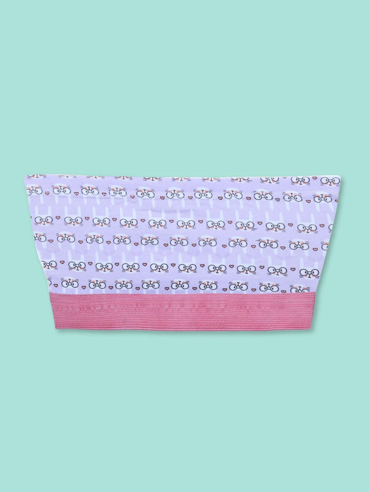 D'chica Essentials Assorted Double-Layer colour (Purple) Cotton Tube Bra | Non-Padded Tube Top | Bunny Print Bra Dchica Fashion Lifestyle