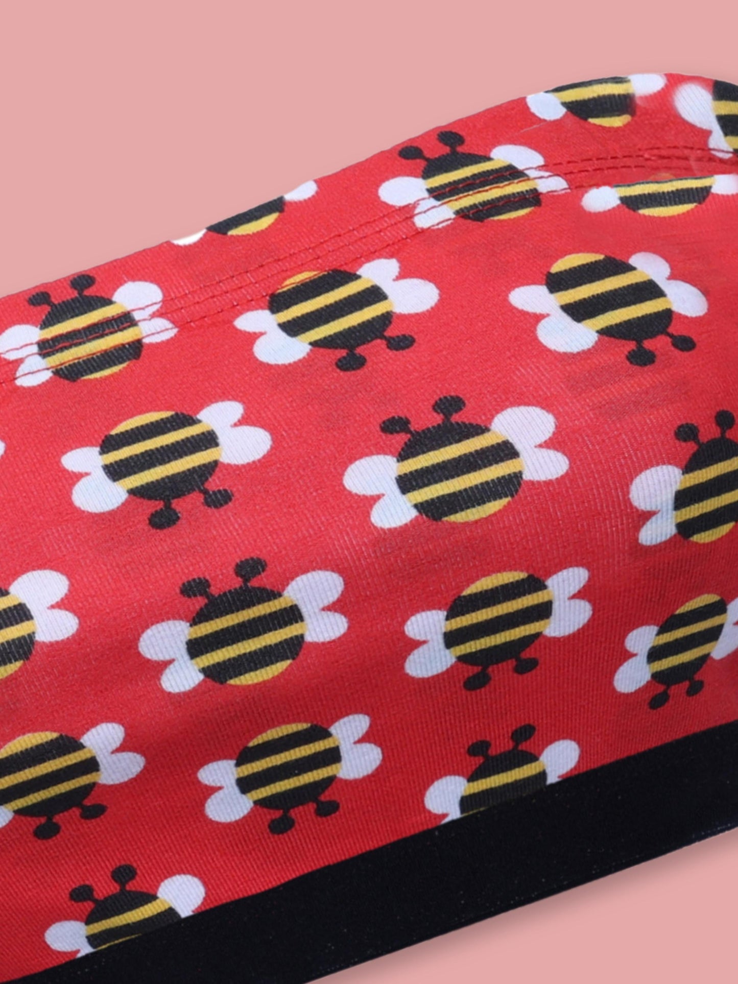 D'chica Essentials Assorted Double-Layer colour(Red) Cotton Tube Bra | Non-Padded Tube Top | Red Bee Print Dchica Fashion Lifestyle