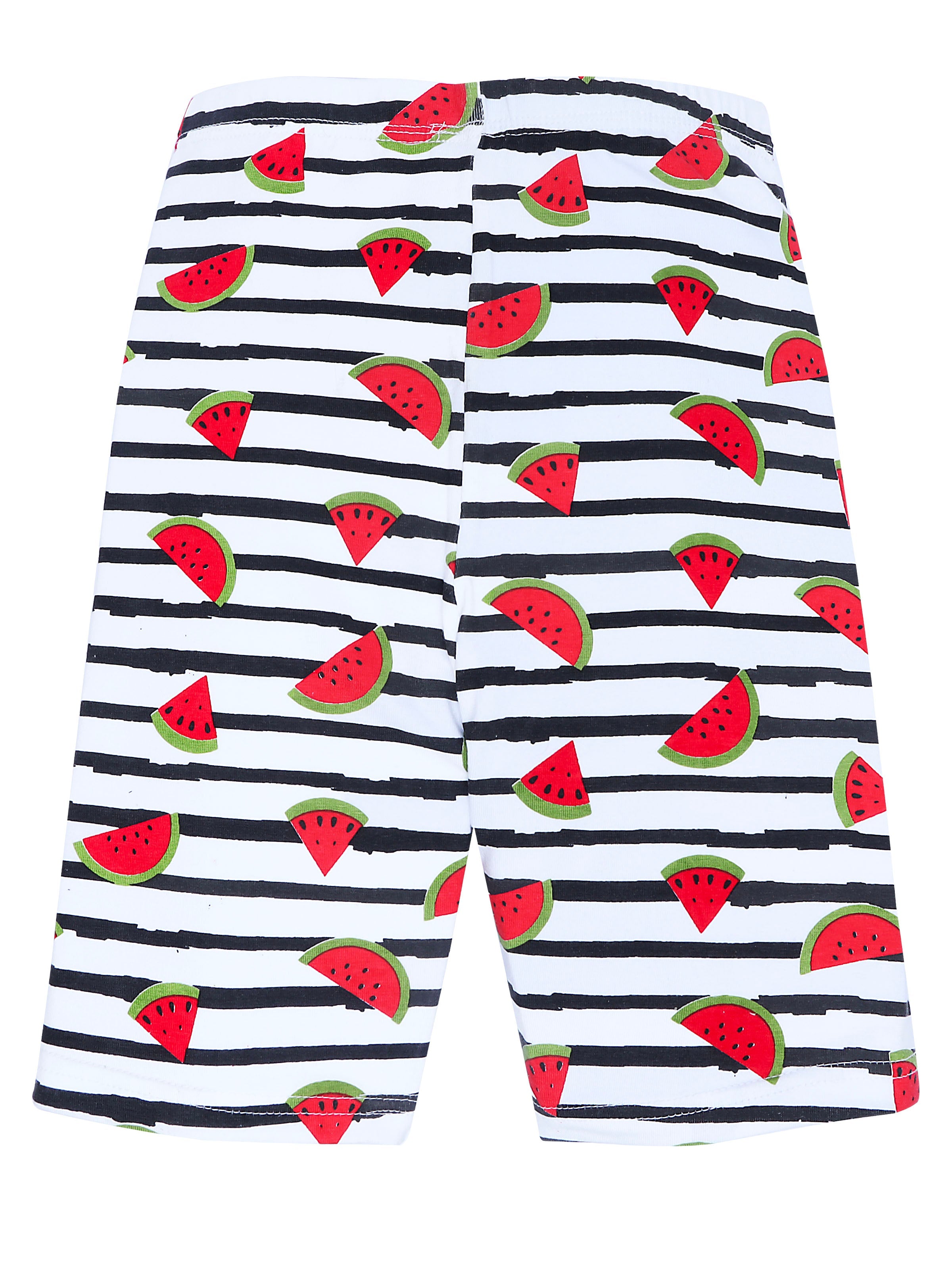 D'chica Essentials Assorted Watermelon colour (white) Printed Cycling Shorts – Bold, Fun, and Comfortable! Dchica Fashion Lifestyle