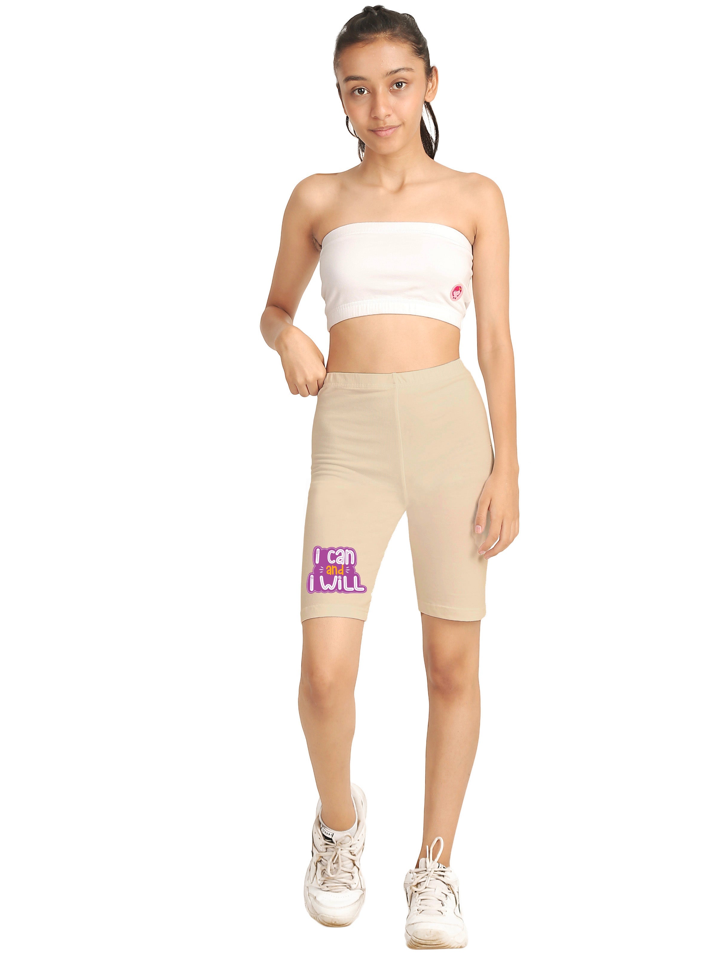 D'chica Essentials Assorted Solid Skin Lycra Cycling Shorts – Comfort, Flexibility, and Style! | Color (Skin) Dchica Fashion Lifestyle