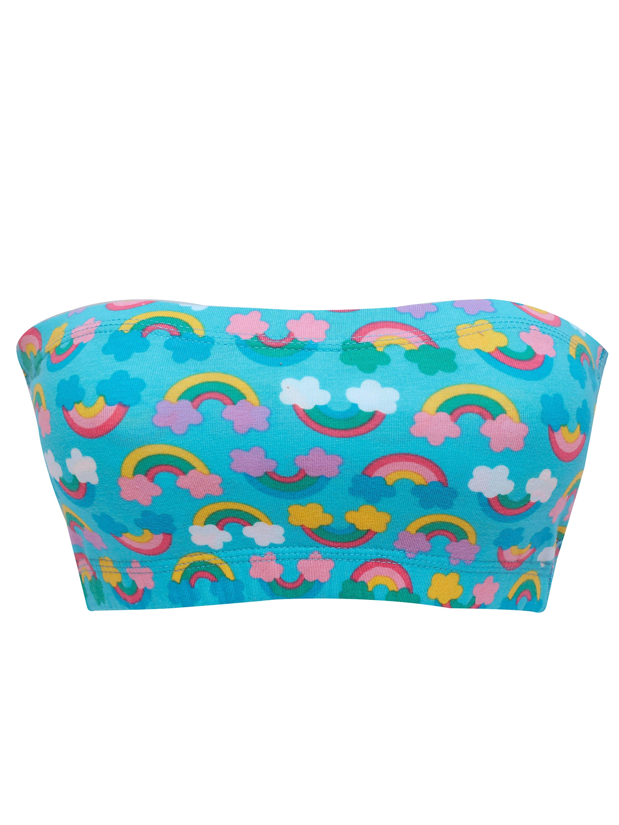 D'chica Essentials Assorted Pink Cat Print Tube Bra with Inner Elastic – Comfort & Fun Combined! colour Pink & Blue,( colour Pink & Blue) Dchica Fashion Lifestyle