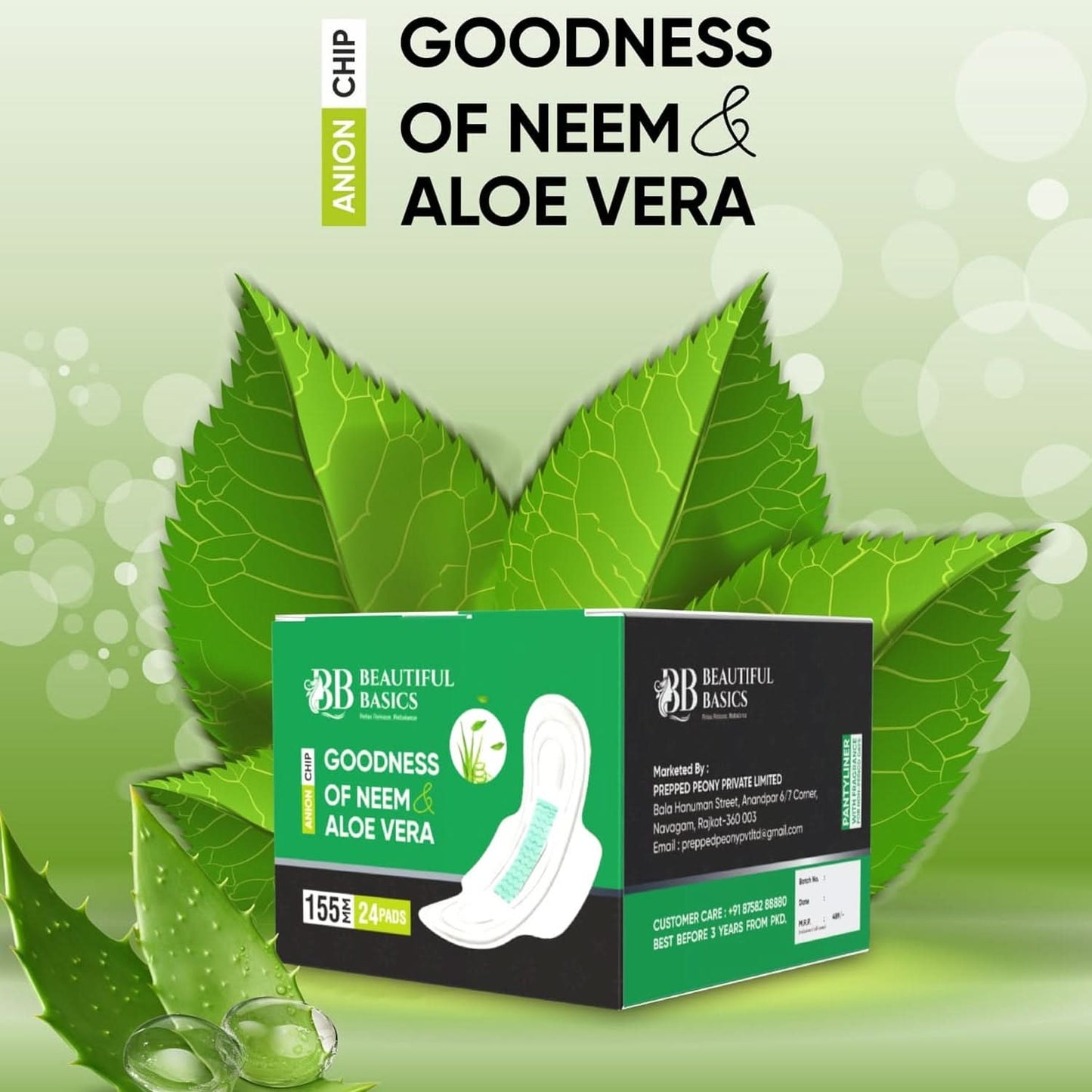 Ultra Thin Sanitary Pads with Neem & Aloe Vera – 24 Pcs