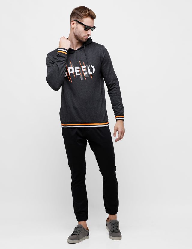 ARDEUR Mens Typography Printed Hoodie AH04 ARDEUR