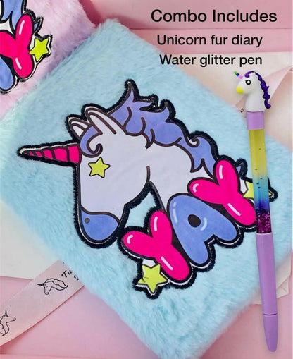 Unicorn Fur Diary With Pen - HalfPe