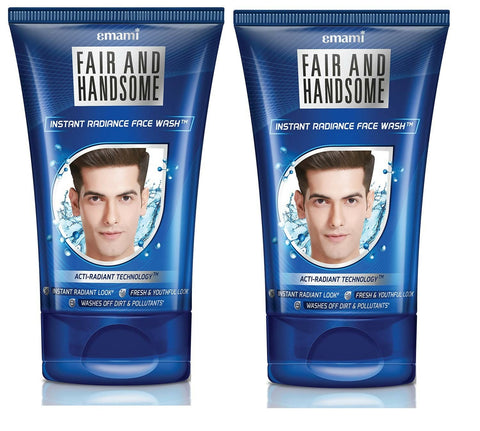 Fair And Handsome Instant Radiance Face Wash - 100 Gm (pack of 2) - HalfPe