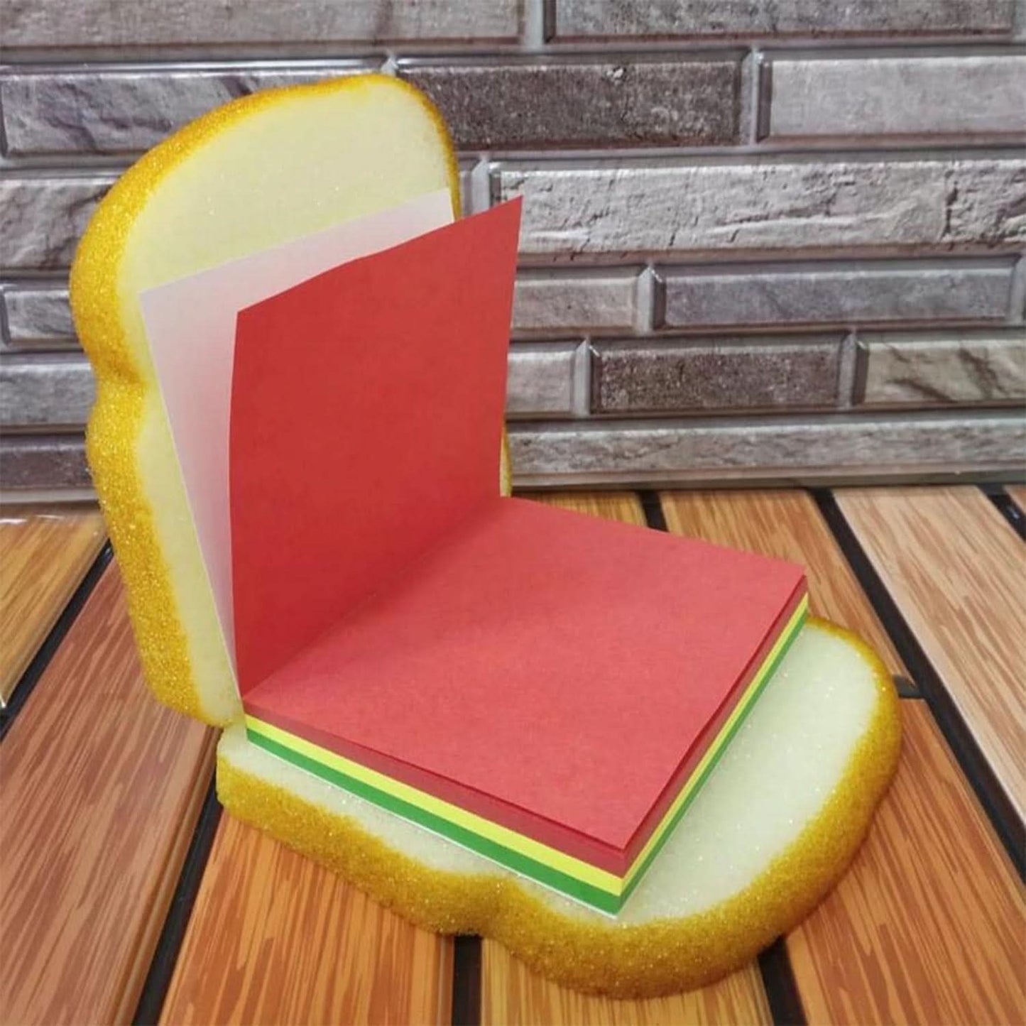 Sandwich-Shaped Sticky Notepad Colorful & Quirky Mini Memo Pads