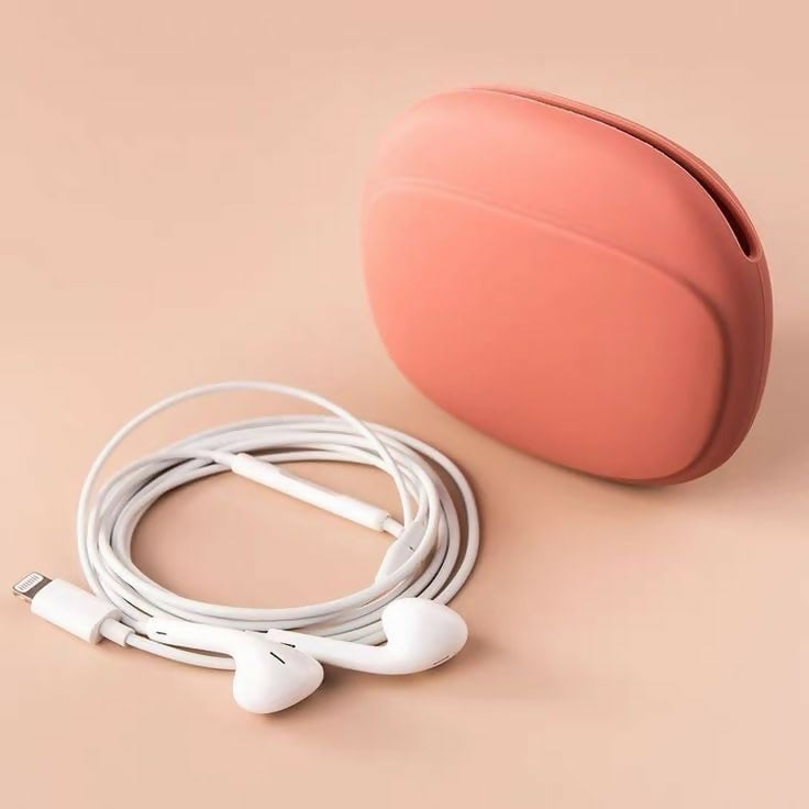 Silicone Earphone Organizer Case Portable Storage for Wired Earbuds, Cables, Coins & Small Accessories (1 Pc)