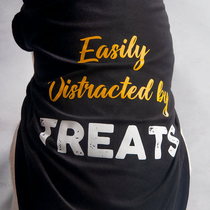 HUFT Twinning - Easily Distracted T-Shirt For Dogs - Black - Heads Up For Tails