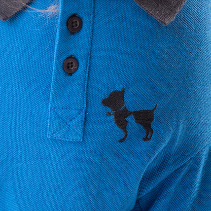 HUFT Polo T-Shirt For Dog - Blue - Heads Up For Tails