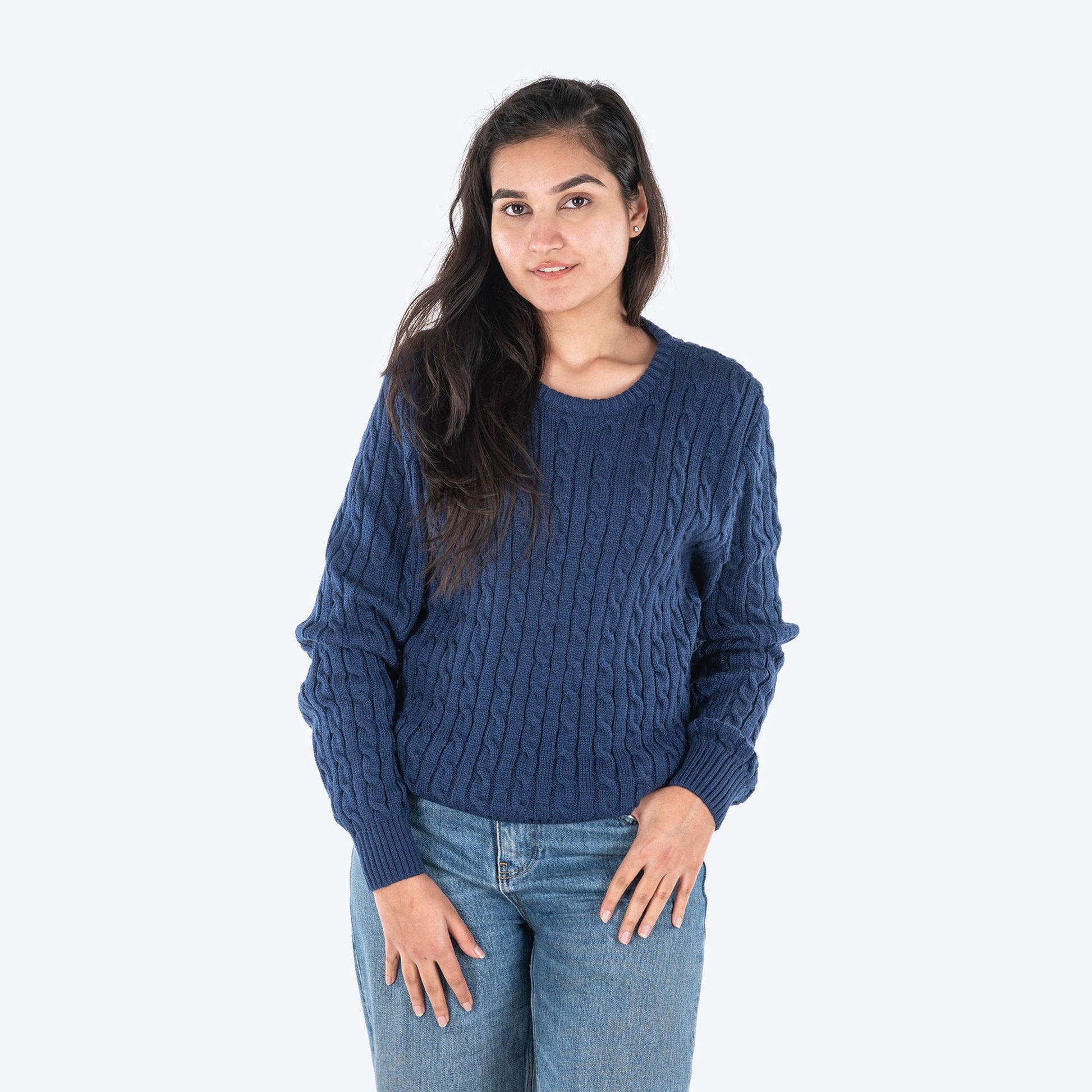 HUFT Twinning Classic Sweater For Hoomans - Lazuli Blue - Heads Up For Tails