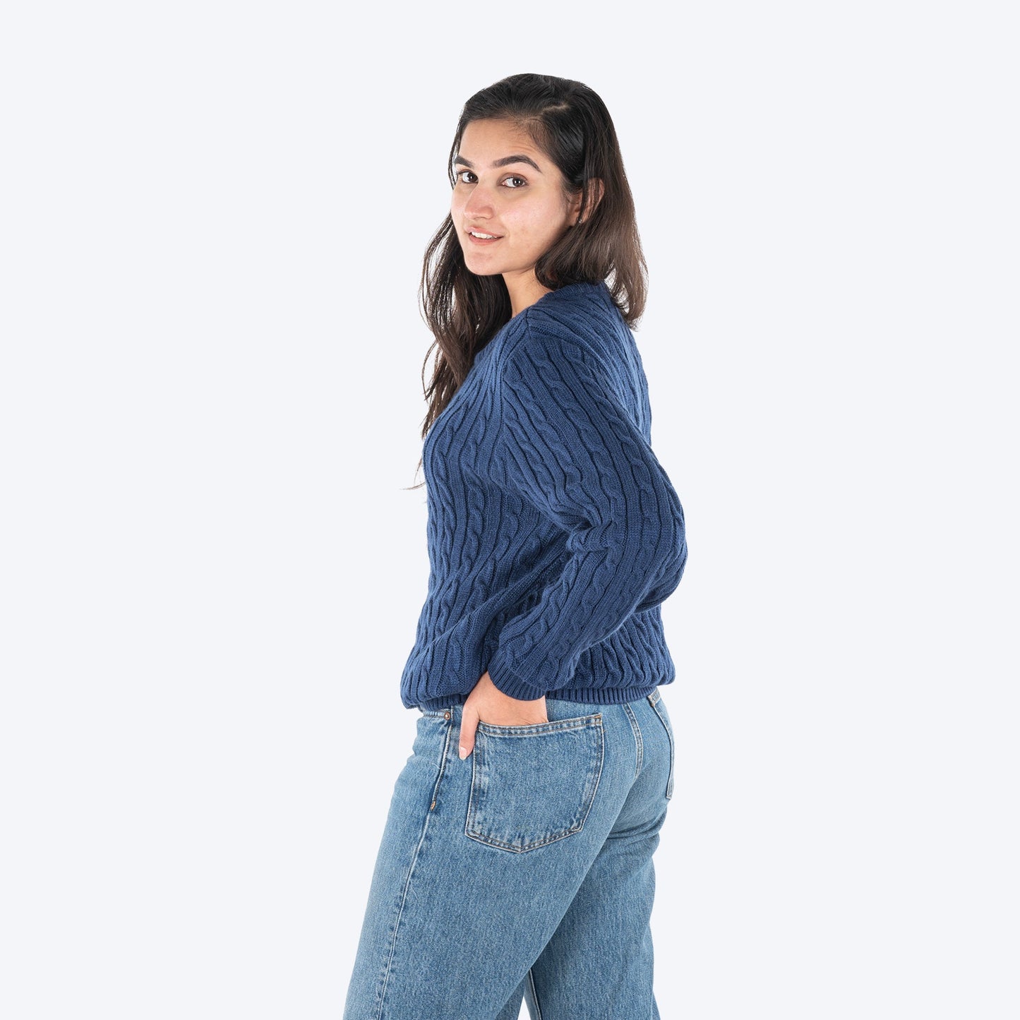 HUFT Twinning Classic Sweater For Hoomans - Lazuli Blue - Heads Up For Tails