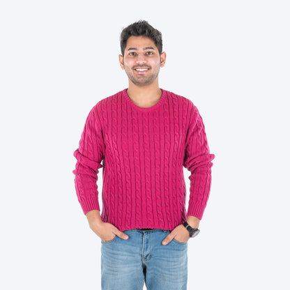 HUFT Twinning Classic Sweater For Hoomans - Orchid Flower Pink - Heads Up For Tails