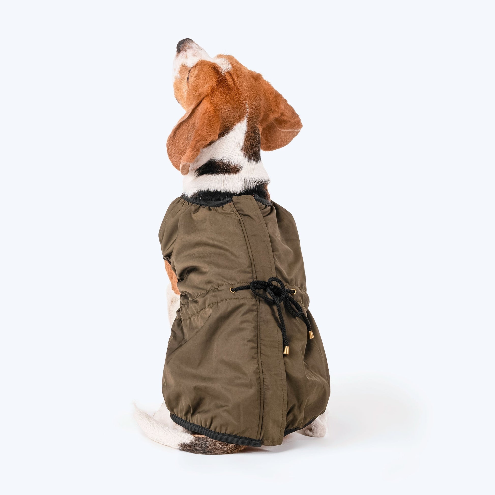 HUFT Inside Out Reversible Dog Jacket - Olive Green/Red - Heads Up For Tails
