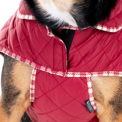 HUFT Grrberry Quilted Dog Jacket- Burnt Red - Heads Up For Tails