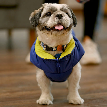 HUFT Cozy Pupper Reversible Dog Jacket - Dark Blue/Green - Heads Up For Tails