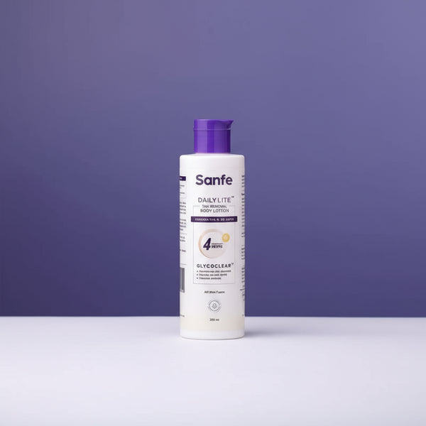 Sanfe DailyLite Body Lotion Glycopeel Technology & SPF 30 Removes & Prevents Tanning Non-Greasy Body Lotion (200)ml