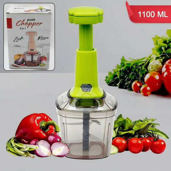 2in1 Press Vegetable Choppers For Kitchen (1100 Ml)