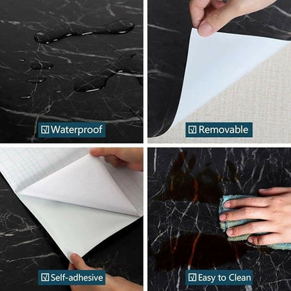 Black Marble Wallpaper for Walls & Countertops