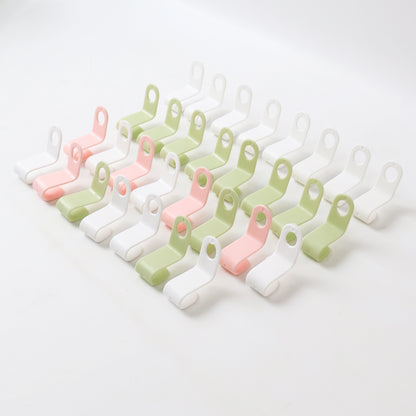 30 Pcs Multi-Color Hanger Connector Hooks with Space Saving Wardrobe Organizer Clips for Clothes &amp; Accessories