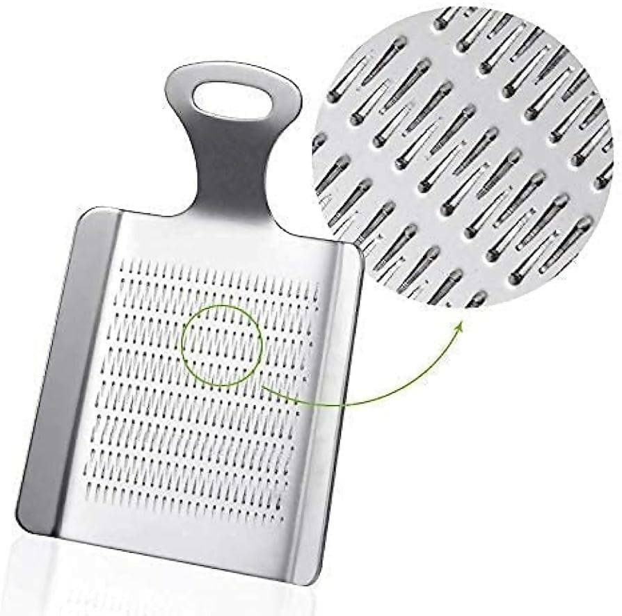 Small Stainless Steel Cheese, Ginger, Garlic, Nutmeg & Chocolate Grater (Pack of 2) - HalfPe