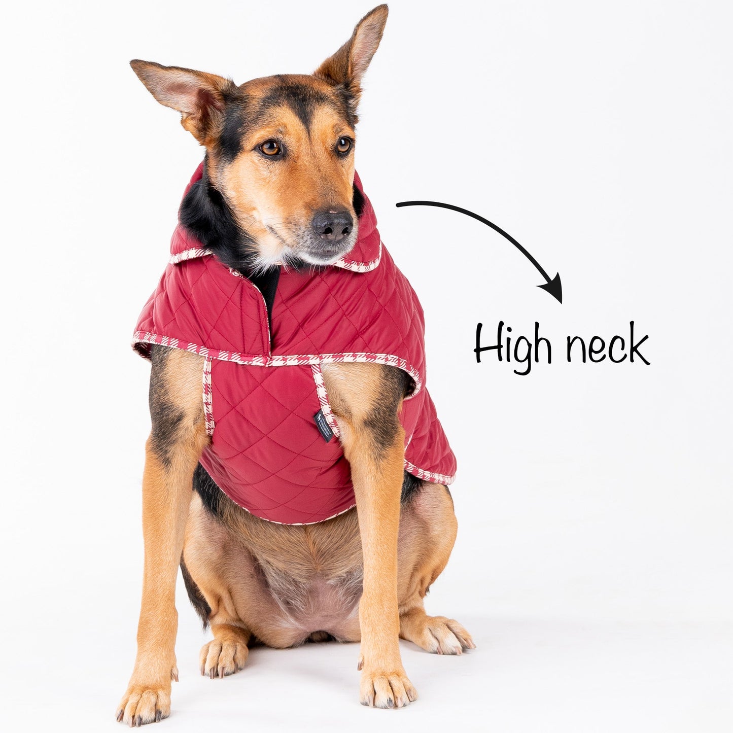 HUFT Grrberry Quilted Dog Jacket- Burnt Red - Heads Up For Tails