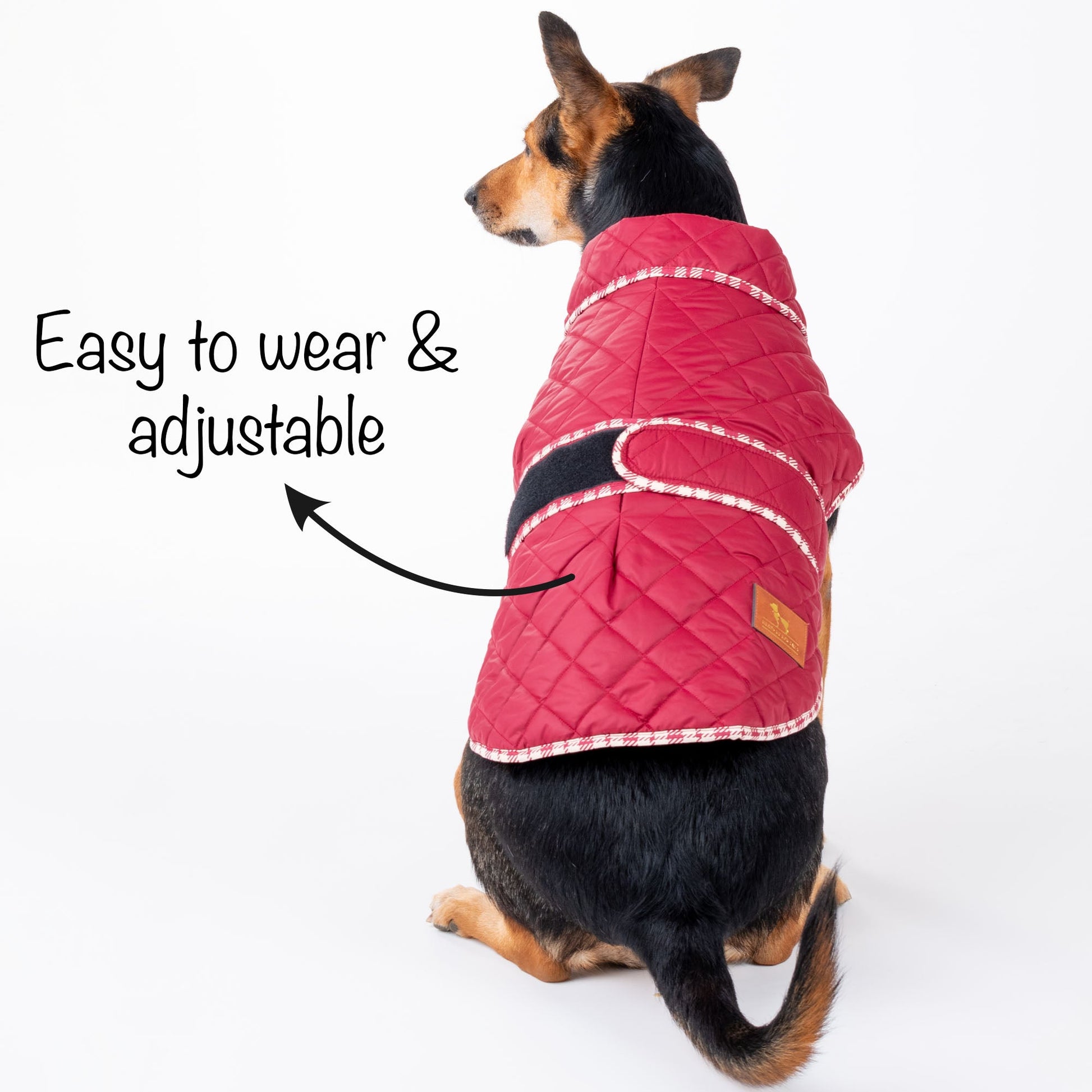 HUFT Grrberry Quilted Dog Jacket- Burnt Red - Heads Up For Tails