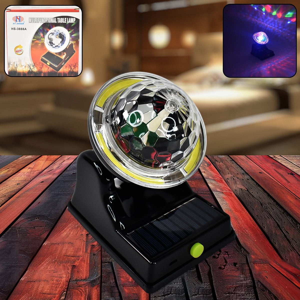 Multifunctional Solar 2 Modes Light Party Disco Light (1 Pc) HP DD