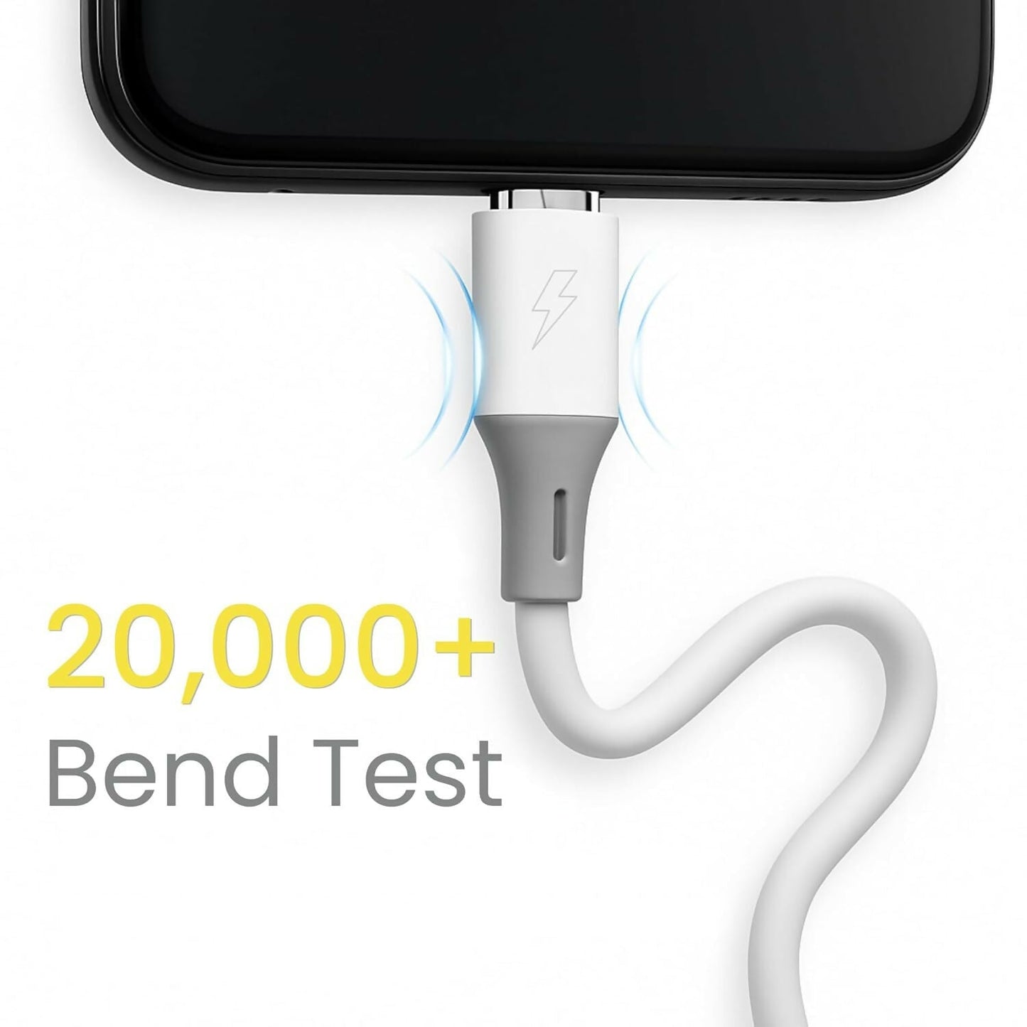 OOGE Rope 10 USB to Type-C Fast Charging Cable 60W PowerPulse 1 Meter High-Speed Data & Charging Durable Tangle-Resistant Design - White LUCKY MOBILES & ELECTRONICS