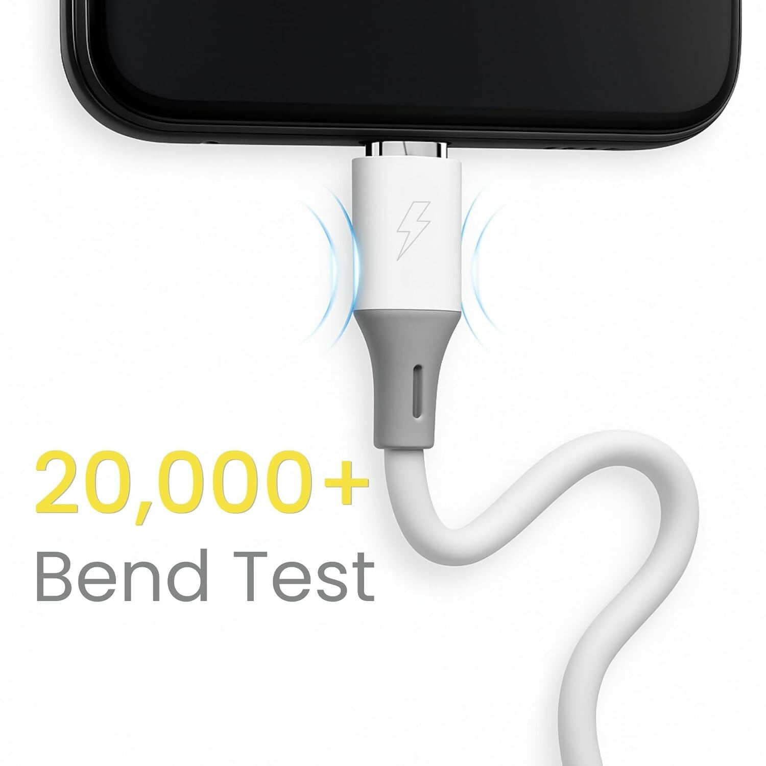 OOGE Rope 10 USB to Type-C Fast Charging Cable 60W PowerPulse 1 Meter High-Speed Data & Charging Durable Tangle-Resistant Design - White LUCKY MOBILES & ELECTRONICS