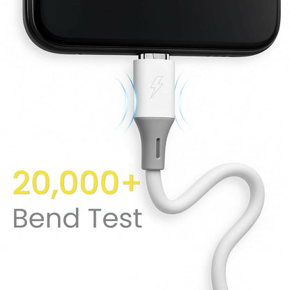 OOGE Rope 10 USB to Type-C Fast Charging Cable 60W PowerPulse 1 Meter High-Speed Data & Charging Durable Tangle-Resistant Design - White LUCKY MOBILES & ELECTRONICS