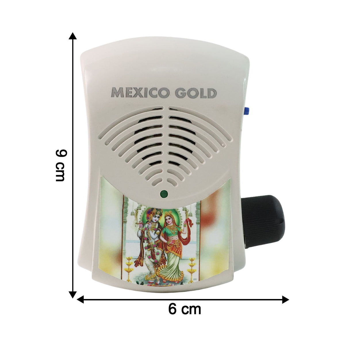 Electric Mantra Bell with LED Light – Plug-in Bhakti Speaker for Home Temple | Mexico Gold Chanting Machine  (1 Pc) HP DD