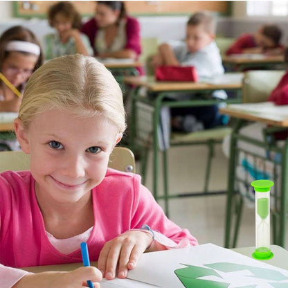 3-Minute Sand Clock  Pcs for Kitchen, School & Brushing Teeth (Set of 5)