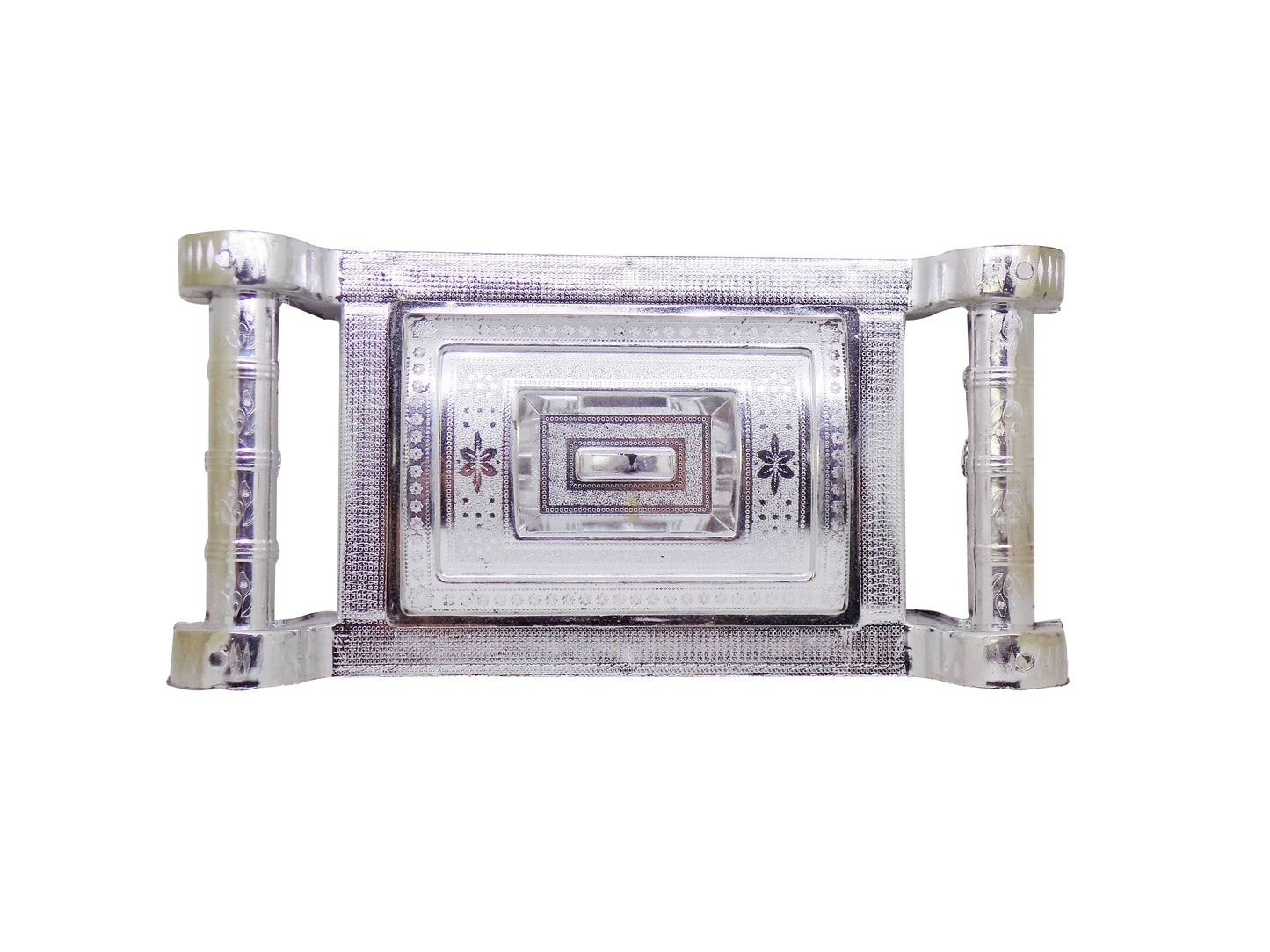 Multipurpose 4 Section Royal Design Silver Storage Box