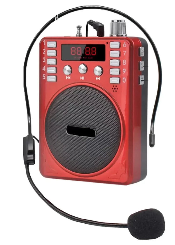 BKK Portable Voice Amplifier with Wireless Microphone, Loud & Clear Sound, Rechargeable Battery, Lightweight Speaker for Teaching, Training & Outdoor Use KARTHIKEYA ELECTRONICS