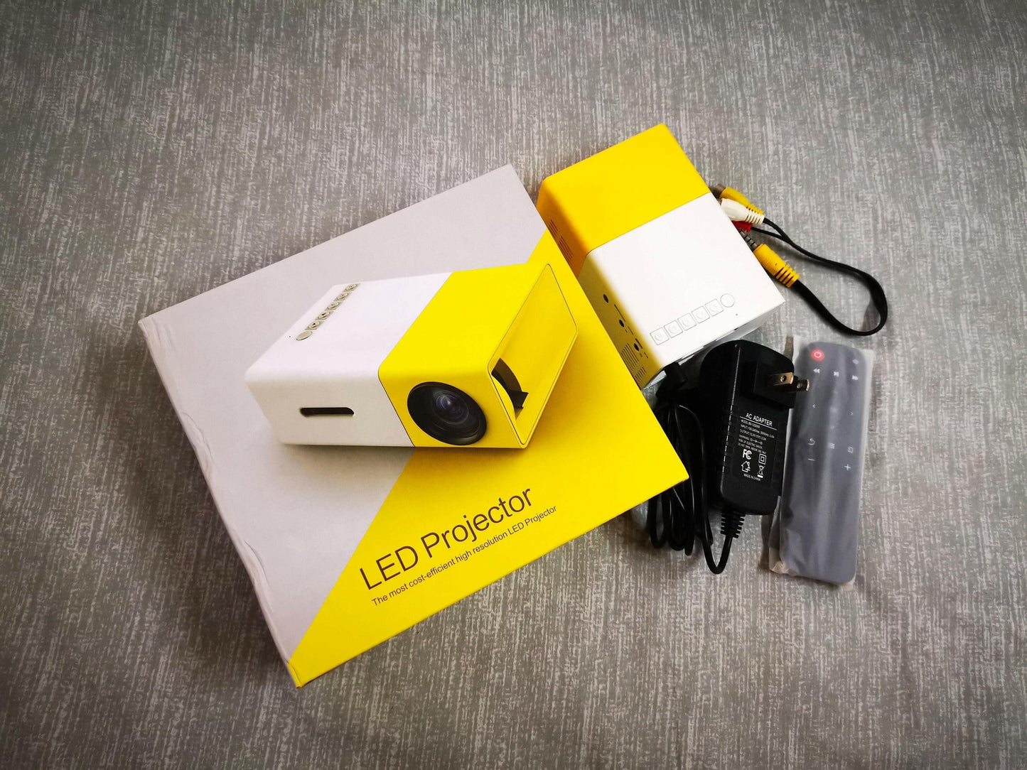 LED Mini Portable Projector Home Theatre (Yellow) - HalfPe