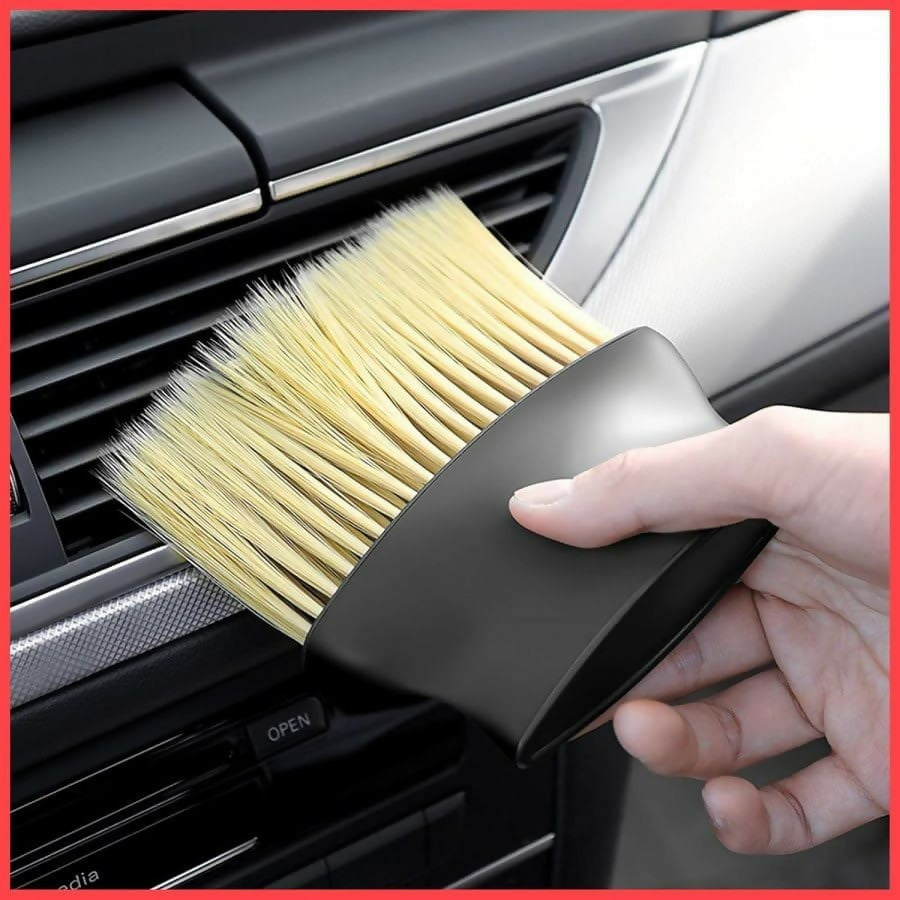 Multipurpose Soft Hair Car Cleaning Brush Dashboard, AC Vent & Interior Dust Remover Tool for Auto Detailing