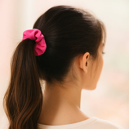 Soft Elastic Hair Scrunchies - (Pack of 4)