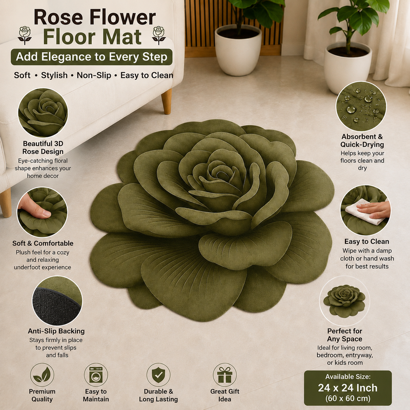 25X25 Inches Modern Decorative Door Mat | Water Absorbent Floor Mat for Living Room.