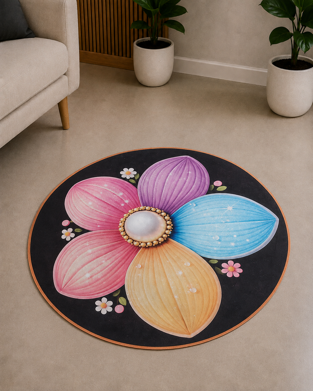 25X25 Inches Modern Decorative Door Mat | Water Absorbent Floor Mat for Living Room.