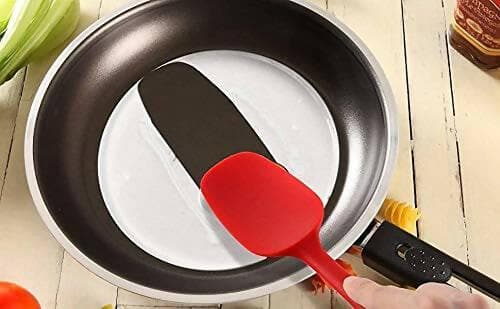 P-PLUS INTERNATIONAL Silicone Spatula Spoon, High Heat Resistant to 480°F (Red) - HalfPe