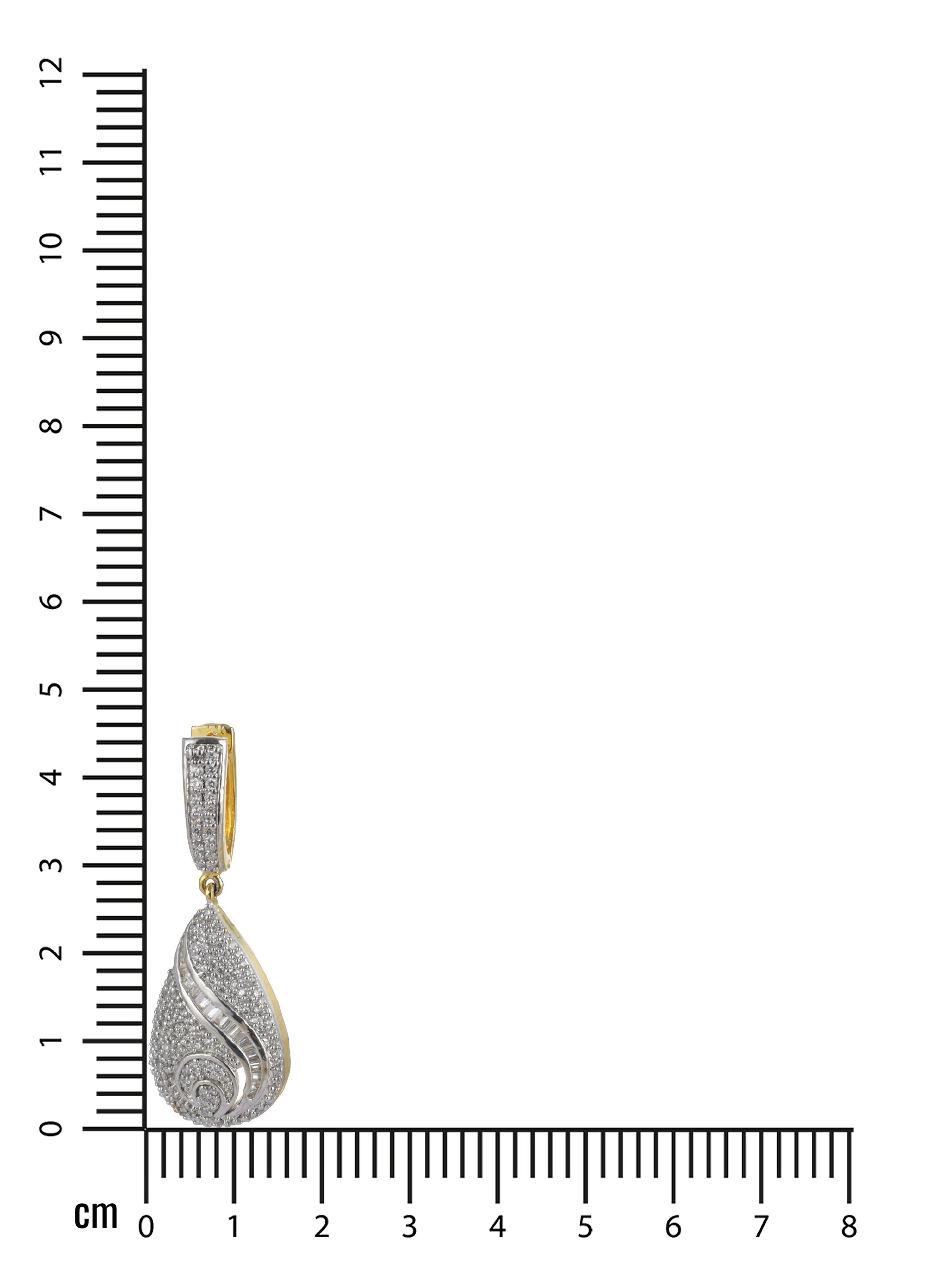 Silver-Plated American Diamond Drop Earrings