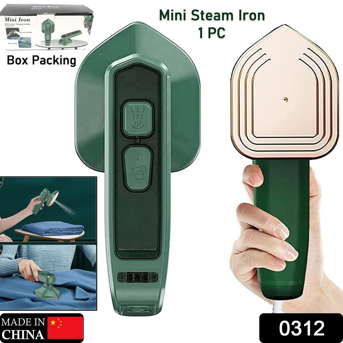 Mini Handheld Steam Iron for Travel-Friendly Garment Steamer HP DD