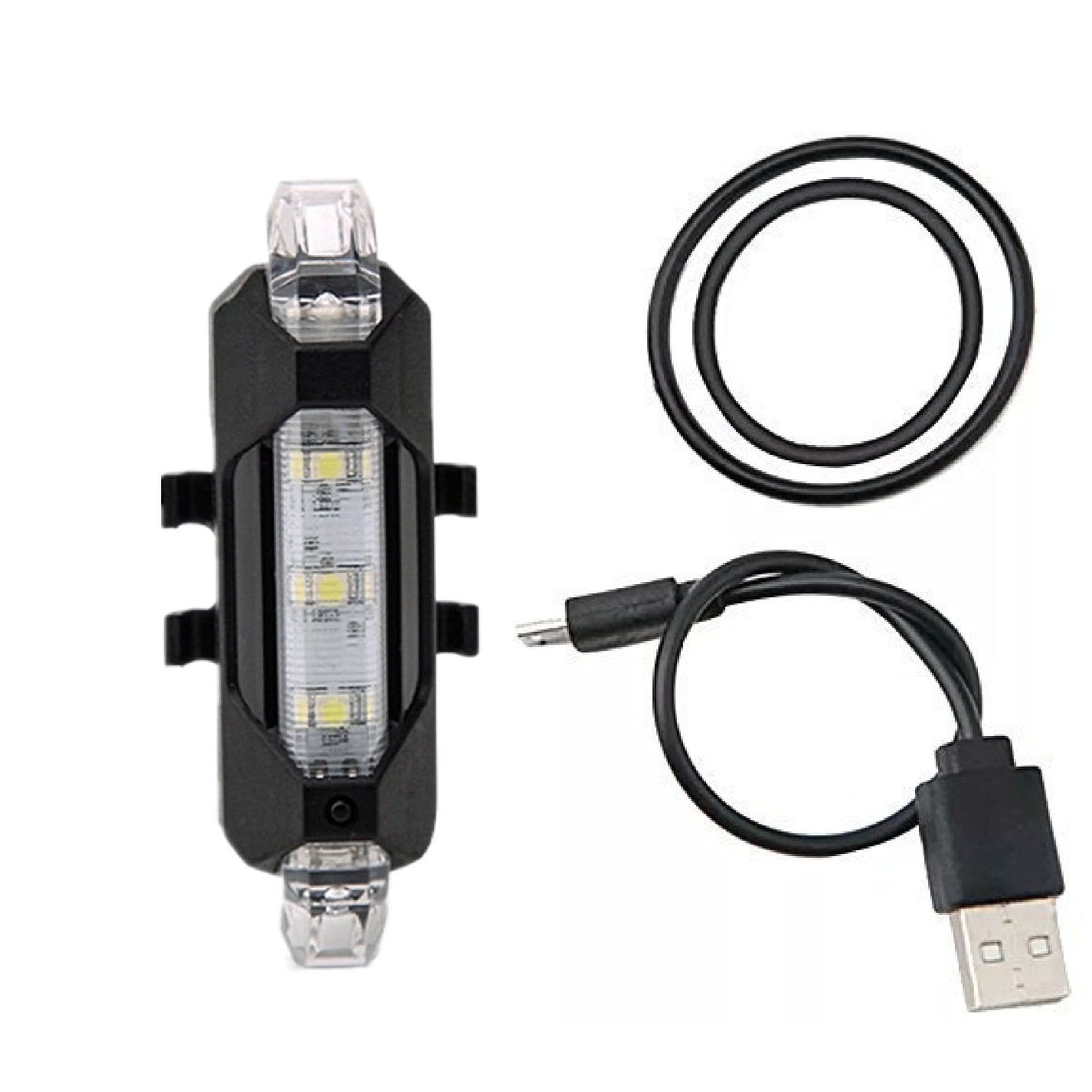 Rechargeable White LED Front Bicycle Light – Waterproof & Bright