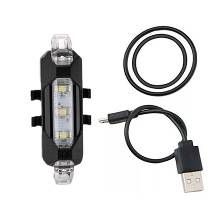 Rechargeable White LED Front Bicycle Light – Waterproof & Bright