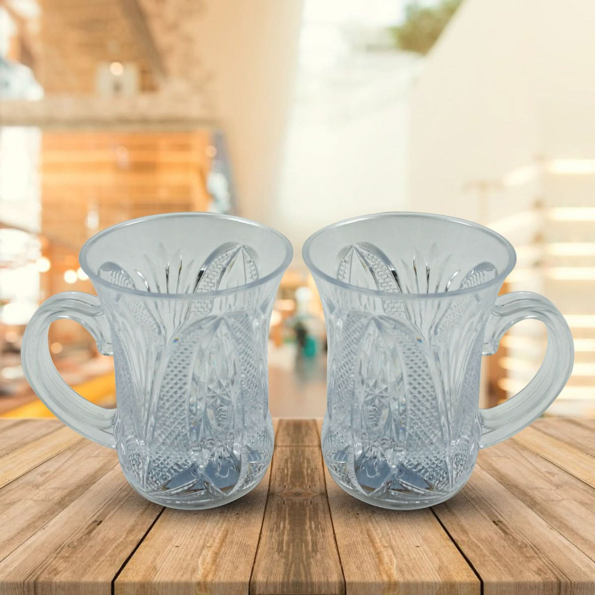 Flashing Cup Led Water Sensor Light Up Cup With Handle For Home Kitchen Fun Luminous Water Cup Party  Birthday  Nightclub  Christmas  Disco Entertainment Cup (2 Pcs Set) HP DD