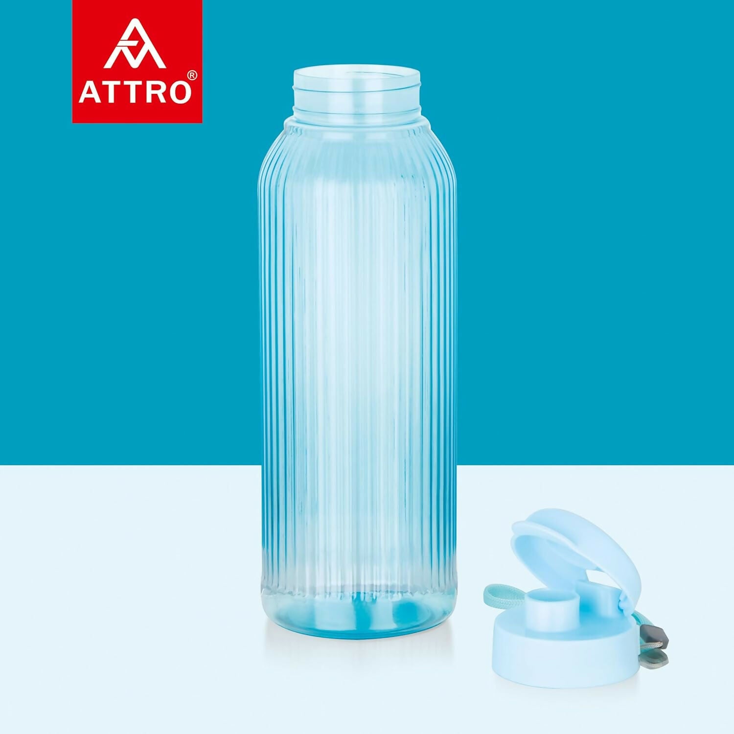 Olive Ware 1.5 L Water Bottle BPA Free Plastic with Leak Proof Flip Lid and Easy Carry Strap for Everyday Use