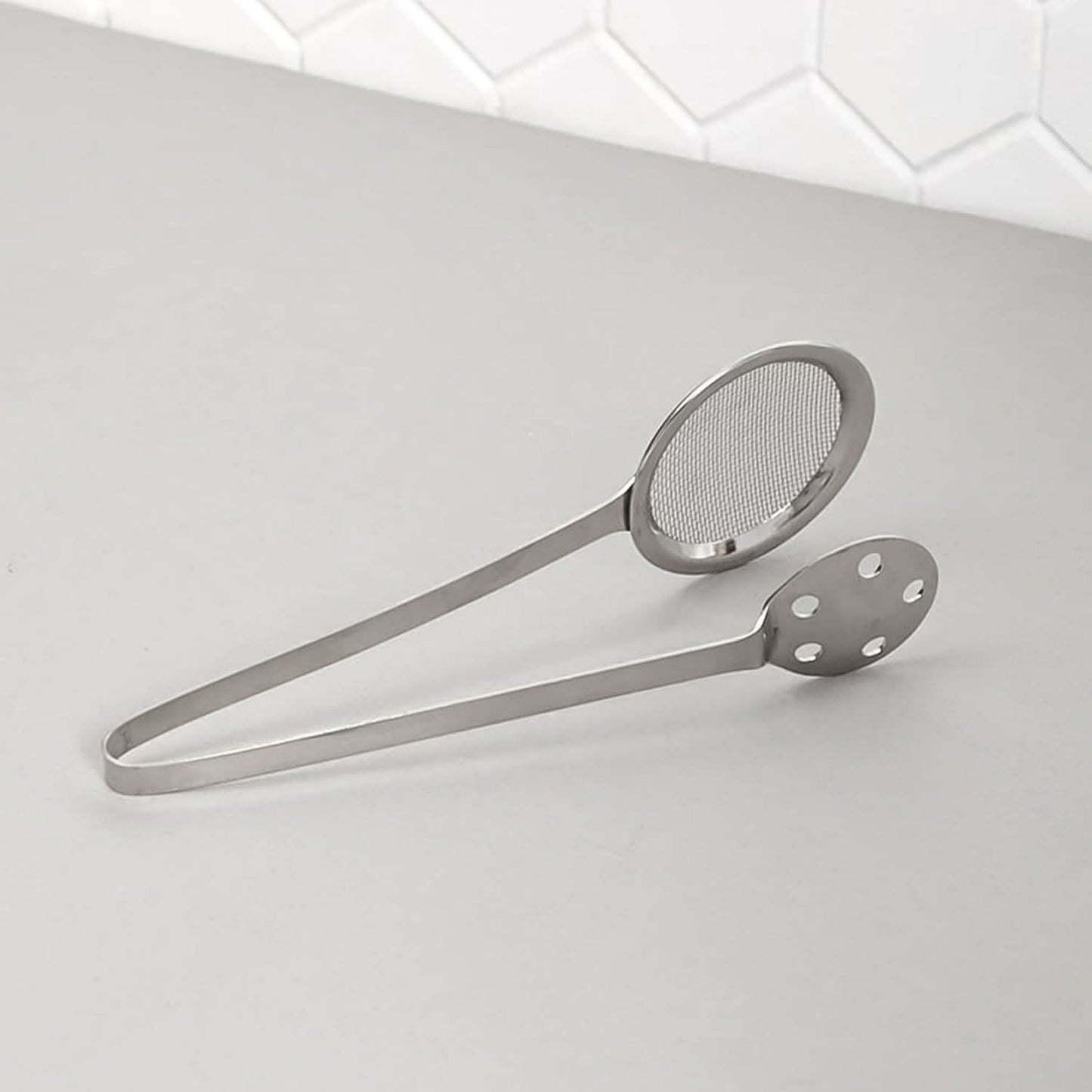 Apex Stainless Steel Skimmer Serving Tong – Durable Kitchen Tool for Safe Food Handling